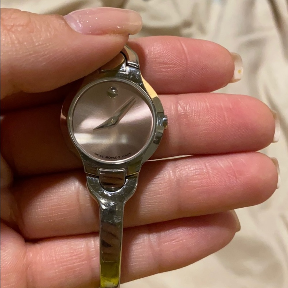Silver movado watch